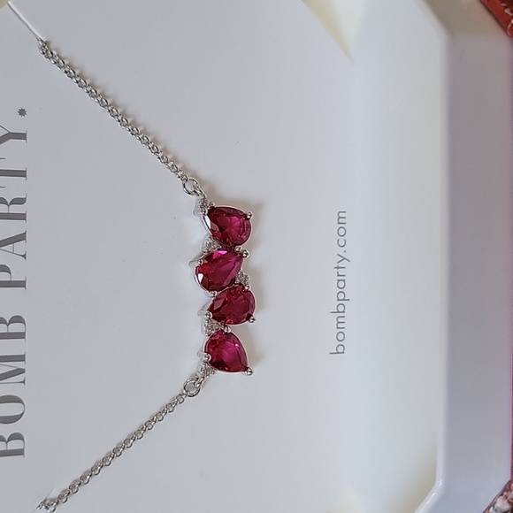 bp Jewelry Bomb Party Ruby Corundum Necklace Poshmark